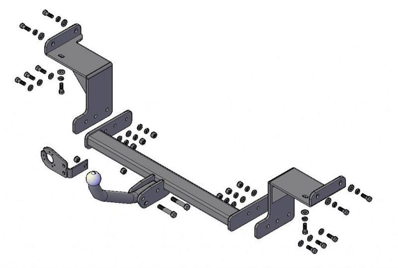 Фаркоп Kia Ceed универсал 2012-2018, Hyundai i30 универсал 2012-2017, условно-съемный,(без электрики) #1