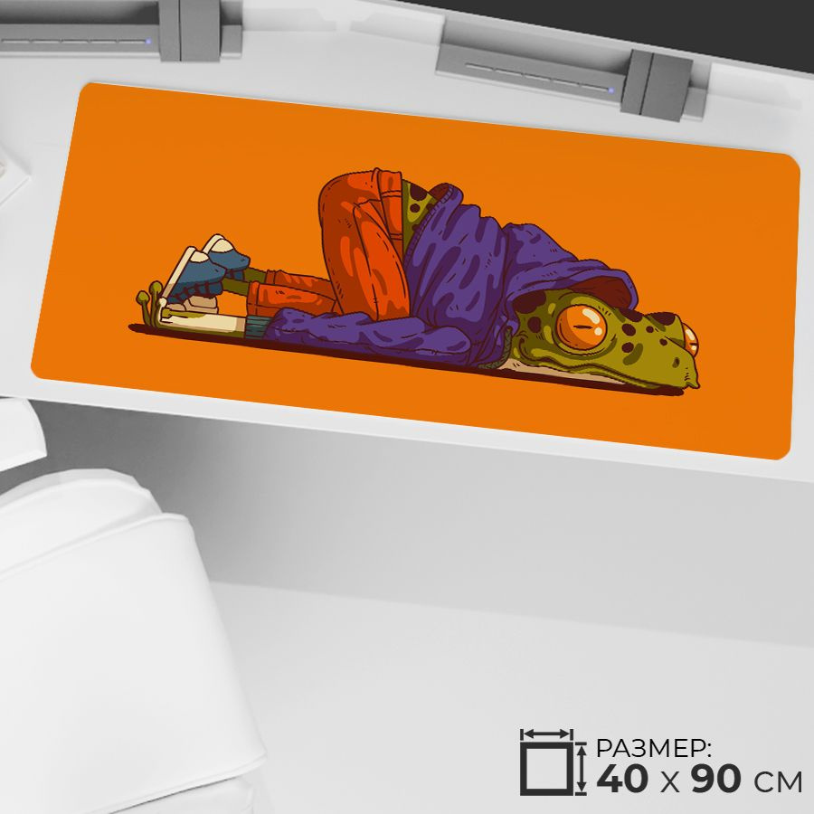 Простые решения Игровой коврик для мыши Большой коврик для мышки ПК, XXL, оранжевый, фиолетовый  #1