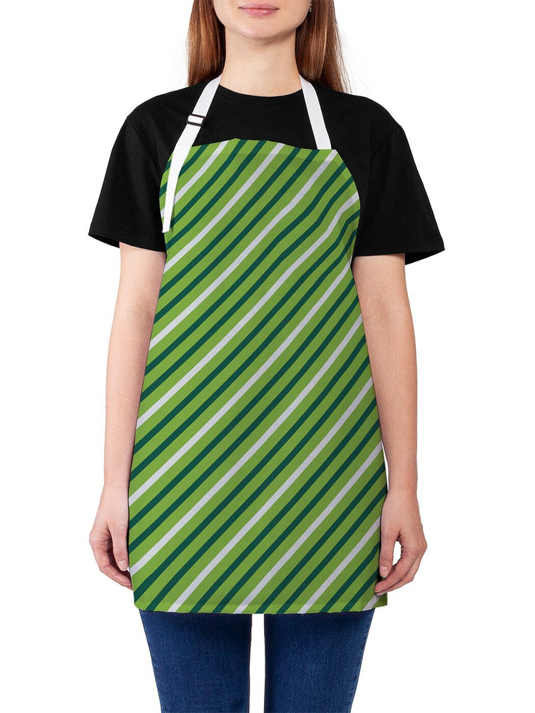 Фартук кухонный JoyArty "Текстильные полосы", универсальный размер для женщин и мужчин  #1