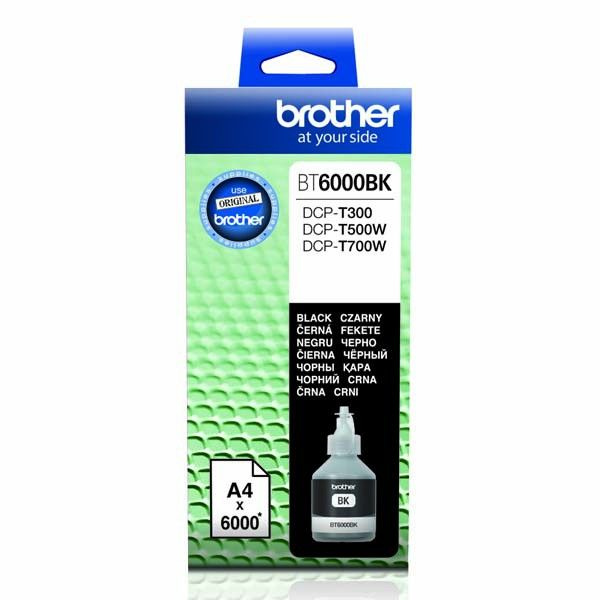 Чернила BROTHER BT-6000BK для Brother DCP-T500W T700W T300, черные, ресурс 6000 страниц, оригинальные #1