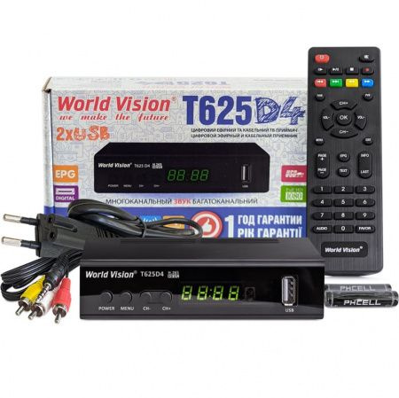 World Vision ТВ-ресивер Цифровой приемник / ТВ приставка / эфирный приемник / кабельный приемник , черный #1