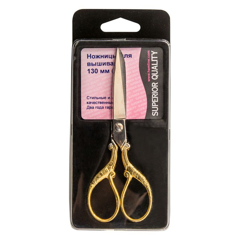 Ножницы для вышивания цельнометаллические, Hemline, 13 см, арт.B5416  #1