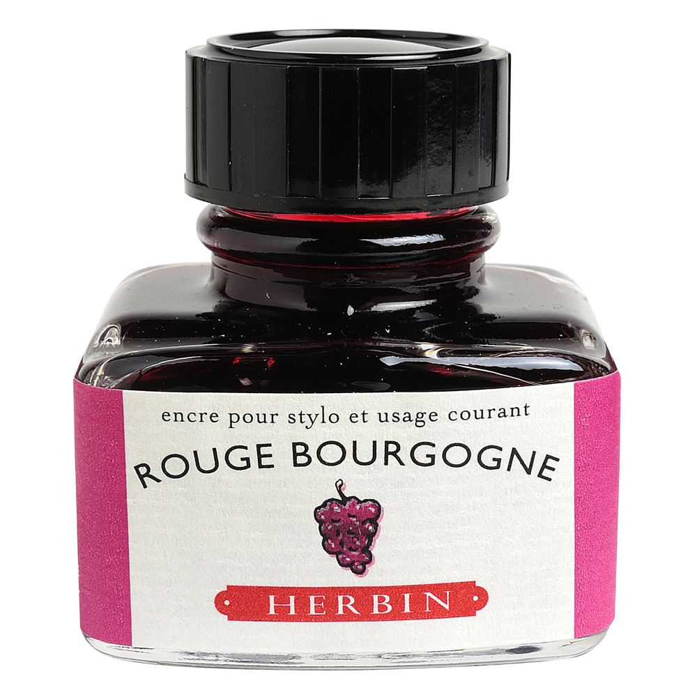 Чернила в банке Herbin, 30 мл, Rouge bourgogne Красный бургундский #1