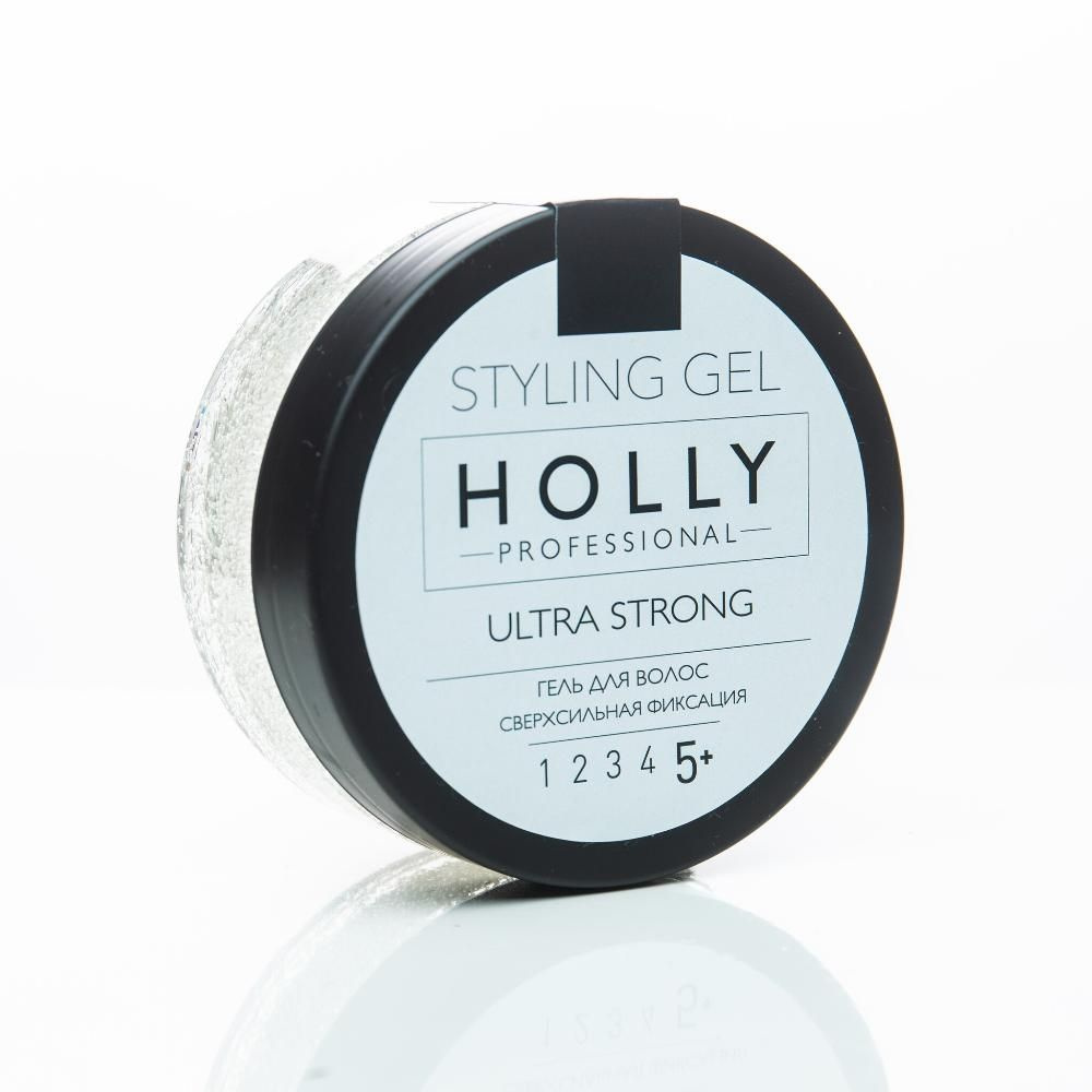 Гель для укладки волос экстремальной фиксации STYLING GEL ULTRA STRONG 5+, 150мл, Holly Professional #1