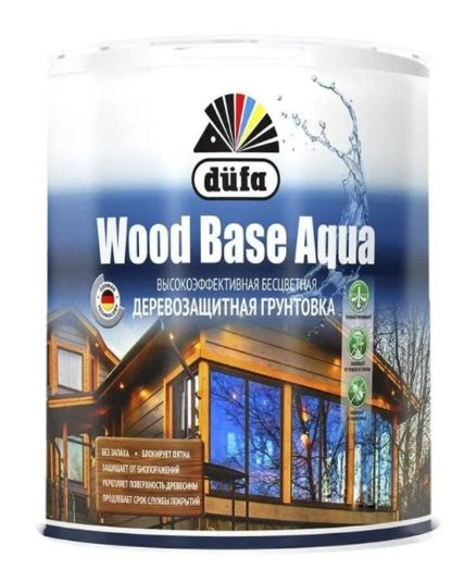 Грунт для защиты древесины Dufa Wood Base Aqua бесцветная 0,9 л. #1