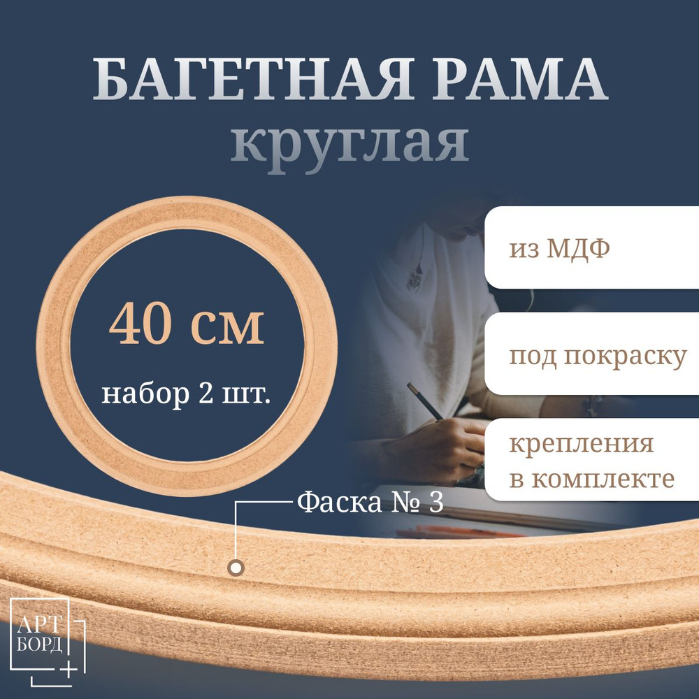 Багет для картины 40 см, 2 шт, с фурнитурой из МДФ - №3 #1