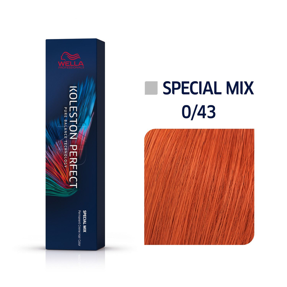 Wella Professionals Koleston Perfect Профессиональная стойкая крем-краска для волос 0/43 Красный золотистый, #1