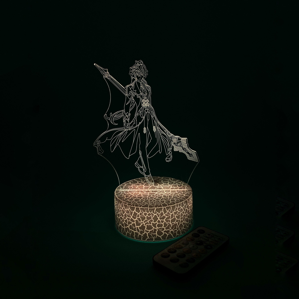 LED 3D ночник Геншин Импакт светильник Чжун Ли "Genshin Impact" #1