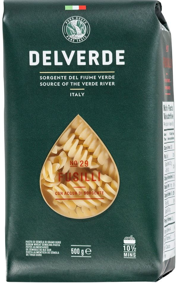 Макароны Delverde Fusilli №29 500г - купить с доставкой по выгодным ...