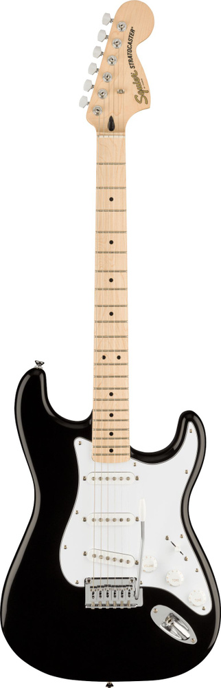 Squier by Fender Электрогитара Affinity Series Stratocaster, Maple Fingerboard, Black 6-струнная, корпус #1