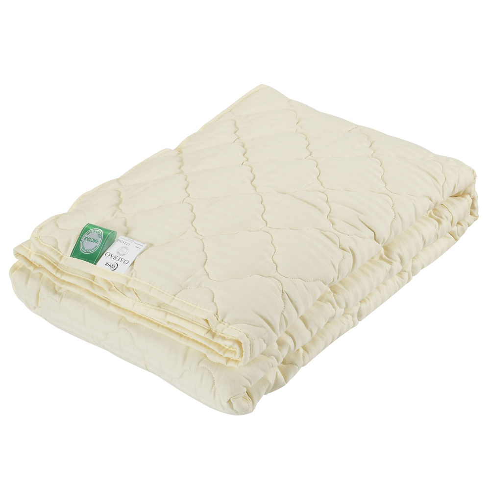 СОНЯ Одеяло 1,5 спальный 140x205 см, Всесезонное, с наполнителем Овечья шерсть  #1