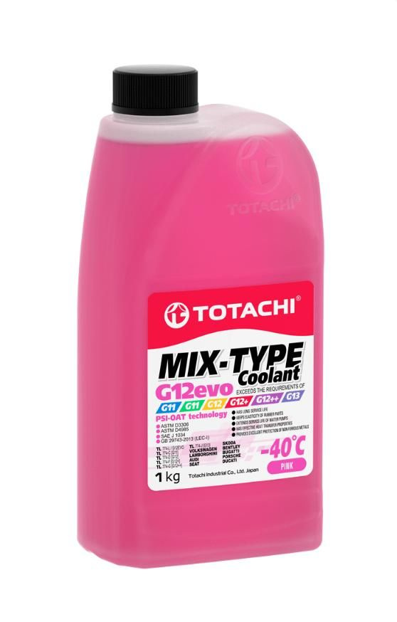 Охлаждающая жидкость розовая TOTACHI MIX-TYPE COOLANT Pink G12evo, -40C, 1 литр  #1