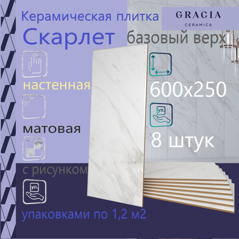 Gracia Ceramica Плитка керамическая60 см x 25 см #1