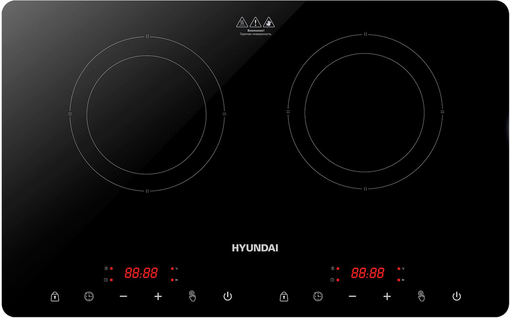 Плита Индукционная Hyundai HYC-0109 черный стеклокерамика (настольная)  #1