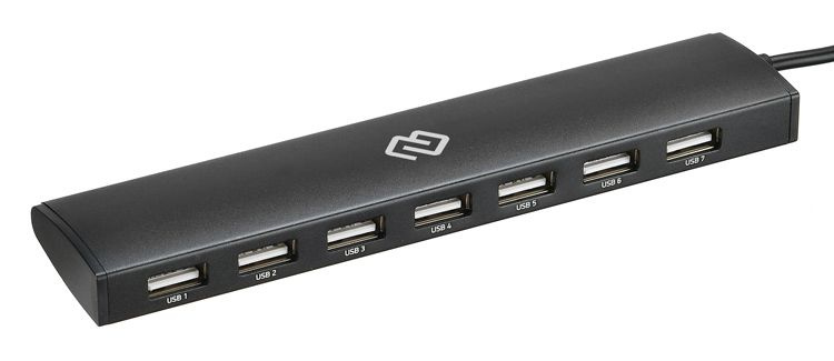 Разветвитель USB-C Digma HUB-7U2.0-UC-B 7порт. черный #1