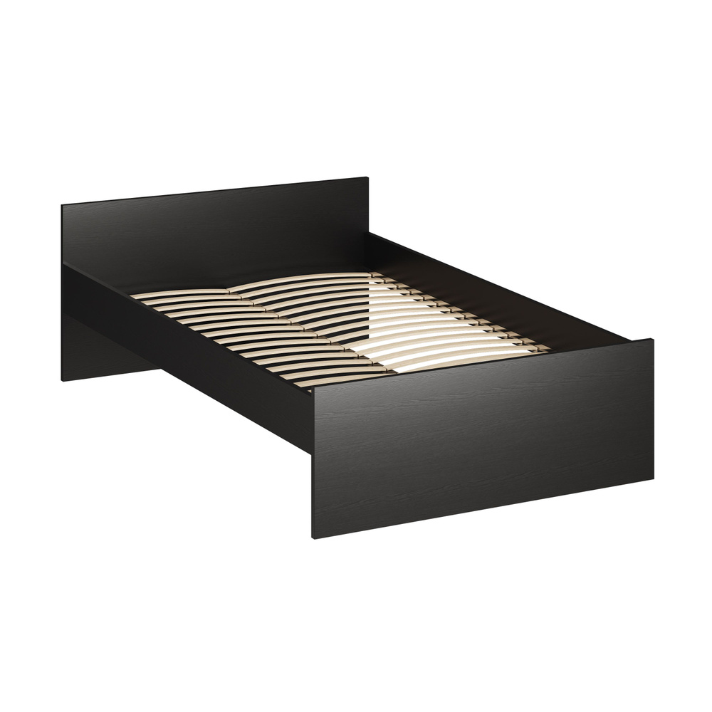 Кровать двуспальная ОРИОН, 120х200 см, черная, дуб венге #1