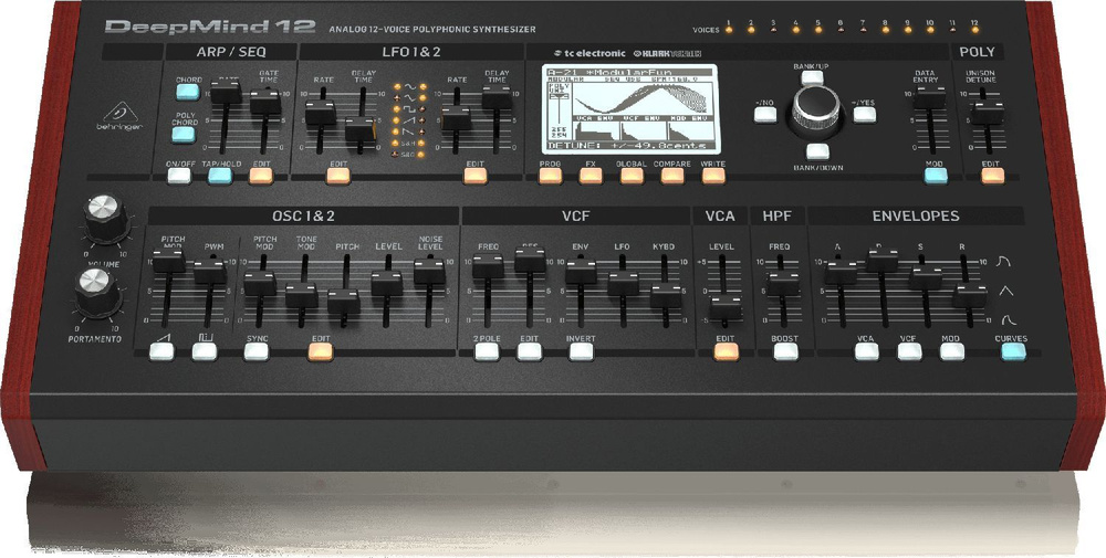 BEHRINGER DEEPMIND 12D аналоговый настольный синтезатор, 12-голосная полифония, 4 процессора эффектов #1