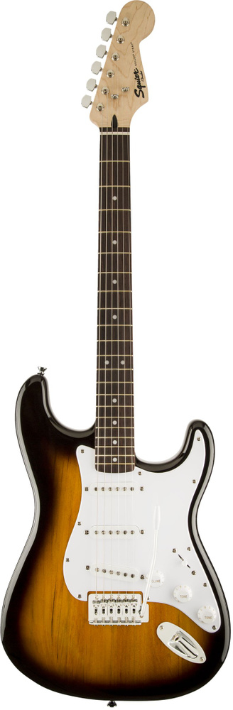 Squier by Fender Электрогитара Bullet Strat Tremolo SSS Brown Sunburst 6-струнная, корпус Тополь 4/4 #1