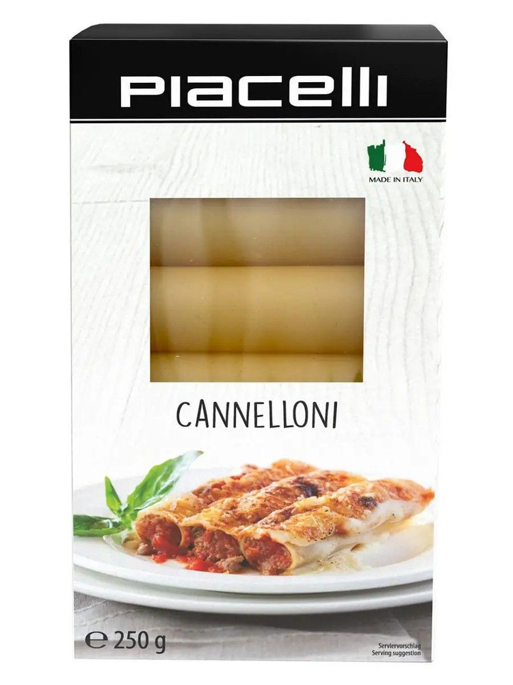 Макаронные изделия Piacelli Каннеллони, трубочки Cannelloni из твёрдых сортов пшеницы, 250 гр  #1