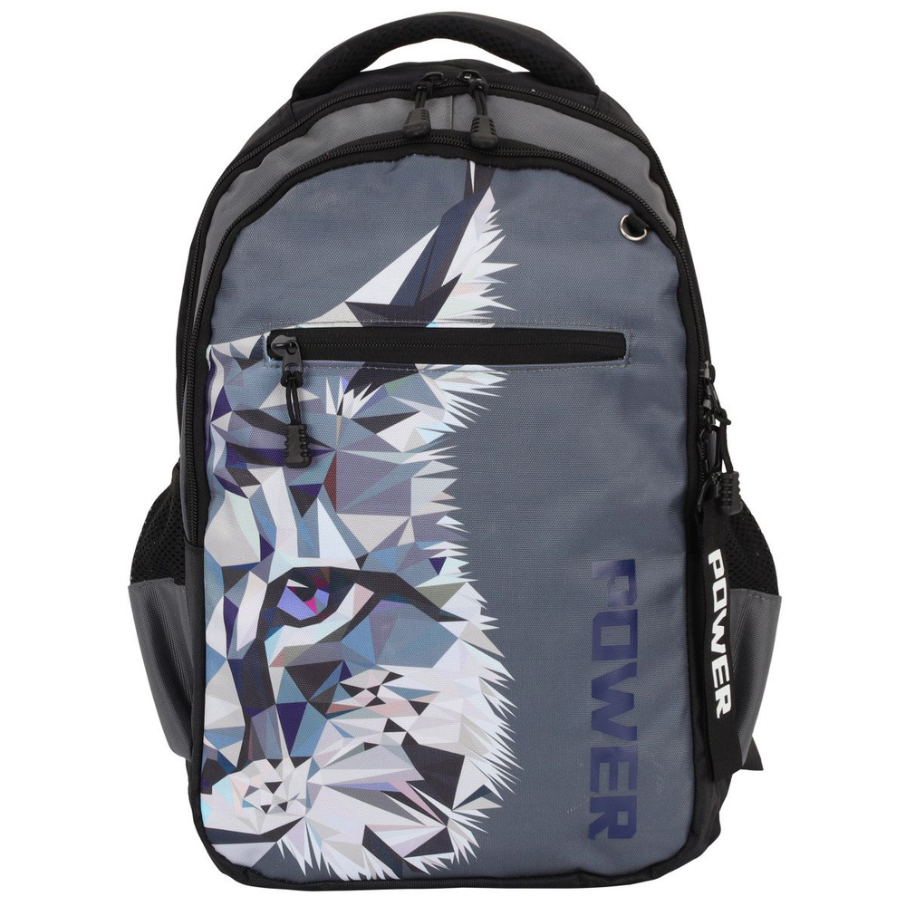 Рюкзак спинка мягкая EVA, 2 отделения, 40*27*17 см, термопечать, лаковая печать, серый Lynx SMASH КОКОС #1
