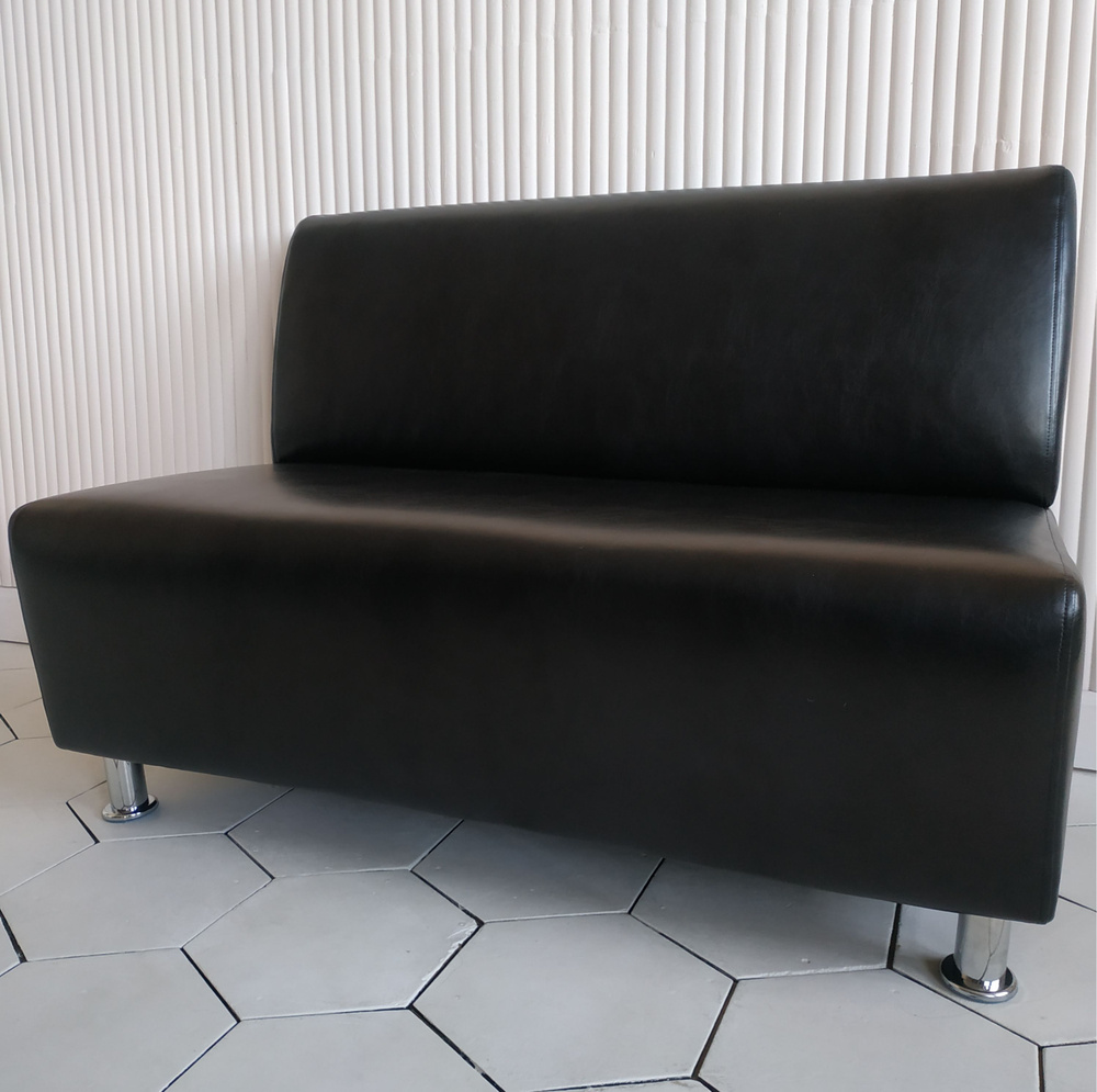 RONUM Прямой диван, механизм Нераскладной, 110х67х77 см,черный  #1