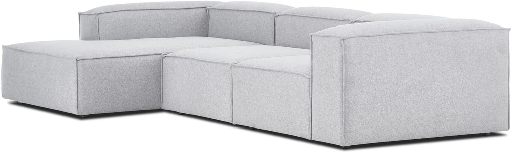 ММК Угловой диван , механизмНераскладной,341х165х75см, светло-серый  #1