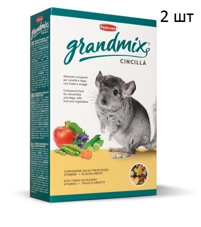 Padovan Корм GRANDMIX cincilla для шиншилл и дегу (850г) 2 шт #1