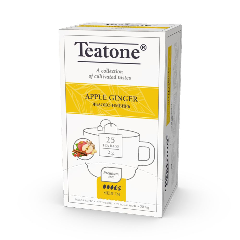 Teatone Чайный напиток ЯБЛОКО ИМБИРЬ TEATONE пакетированный на чашку, 25 шт. Натуральный!  #1