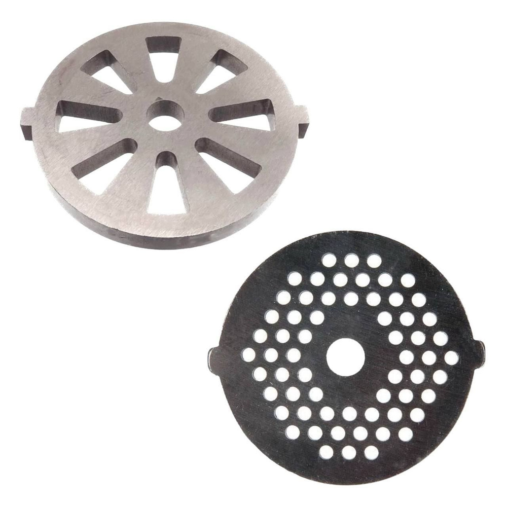 Комплект из двух решеток (мелкая+подрезная) 54мм для мясорубки Lentel ...