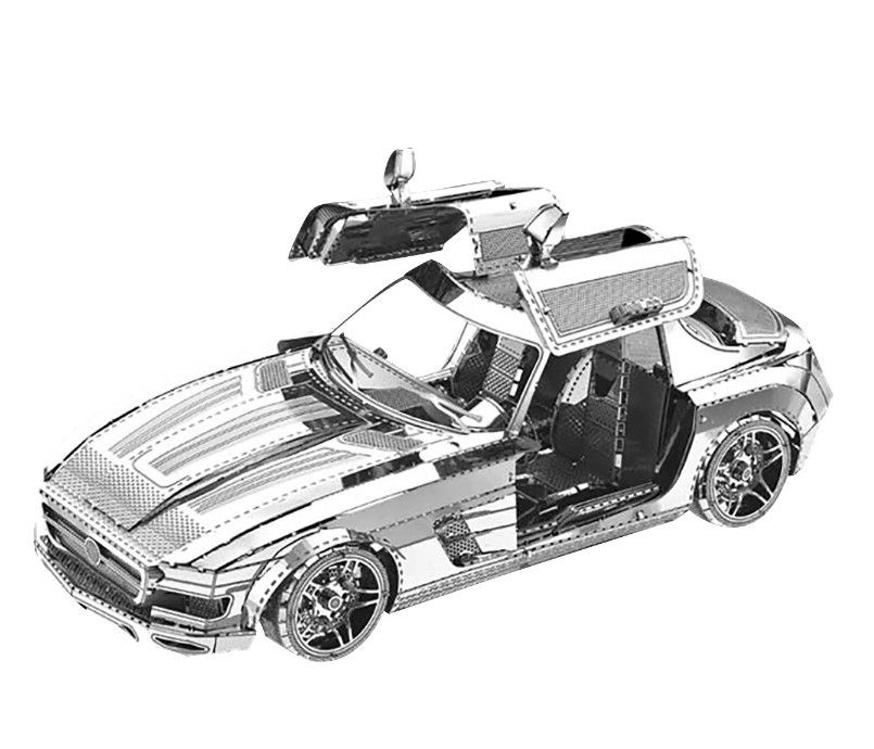 Металлический конструктор / Сборная модель / Конструктор 3D Metal Model Машина Делориан Назад в будущее #1