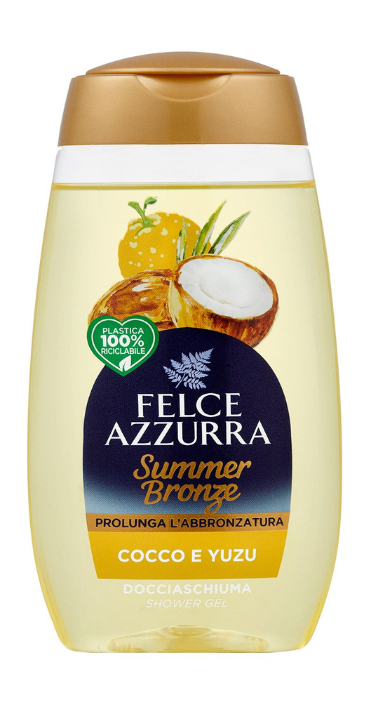 Гель для душа с ароматом кокоса и юдзу Felce Azzurra Summerbronze Coconut And Yuzu Shower Gel  #1