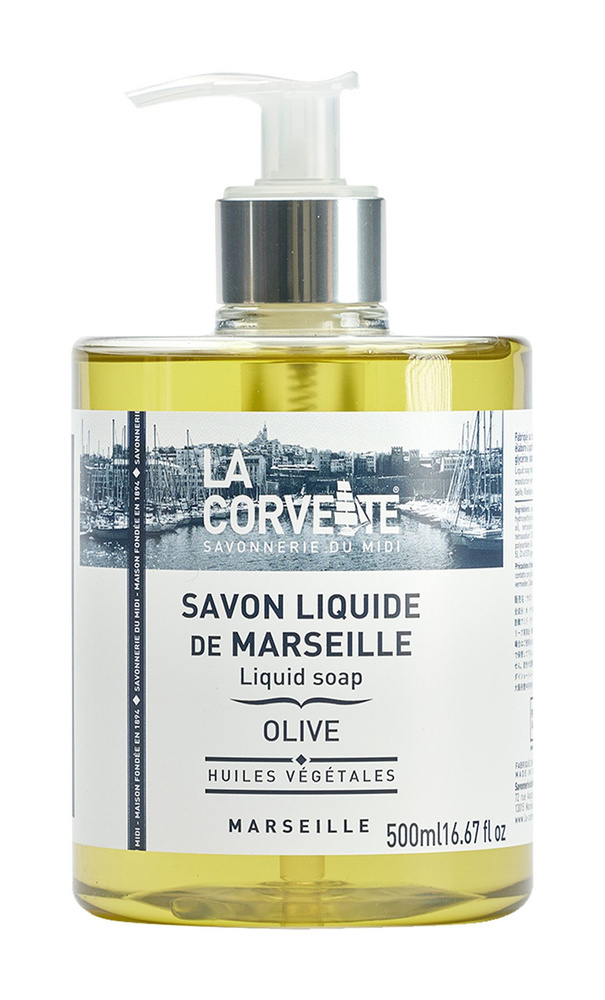 Жидкое мыло для тела с ароматом оливы 500 мл La Corvette Savon Liquide De Marseille Olive  #1