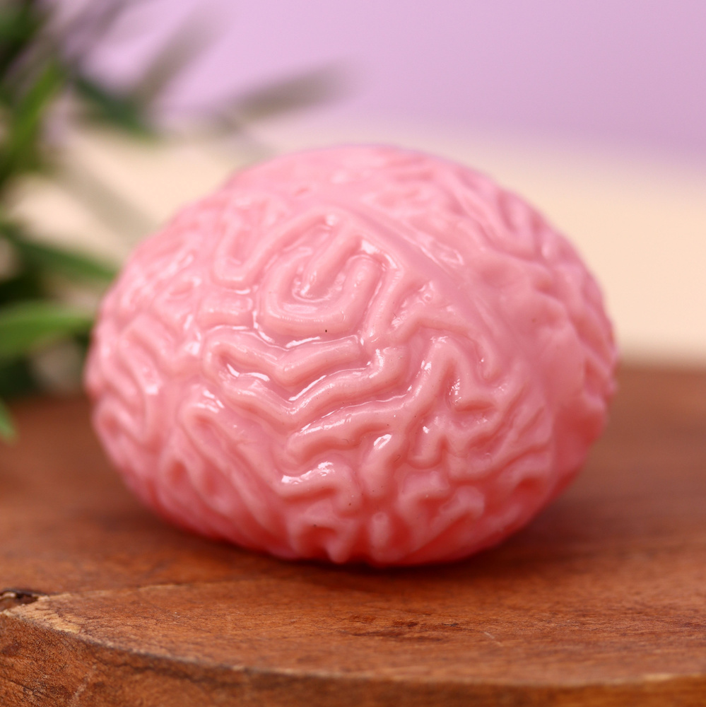 Игрушка антистресс мялка для детей Brain splat ball pink #1