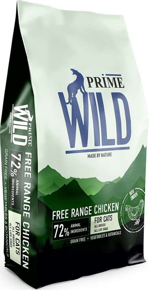 Корм PRIME WILD Grain Free Range Chicken (беззерновой) для котят и кошек, с курицей, 2 кг  #1