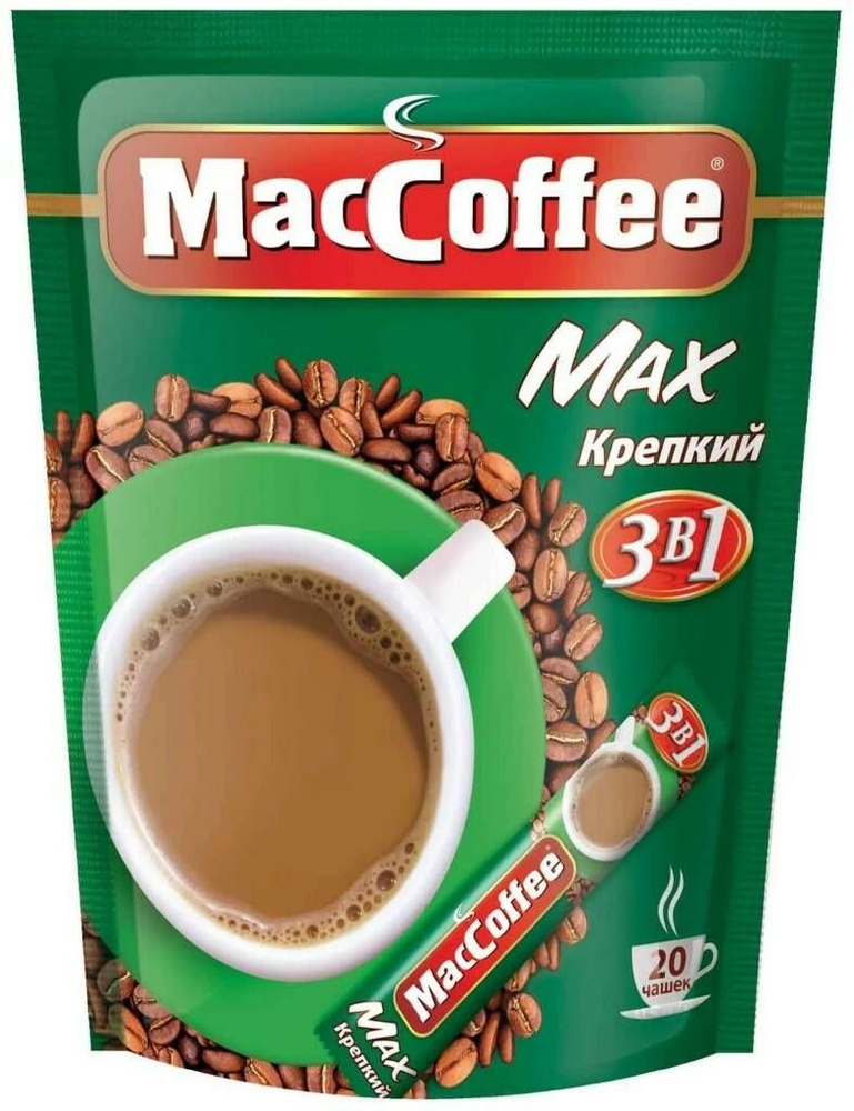 Напиток кофейный растворимый 3в1 MacCoffee Max Крепкий 20x16г #1