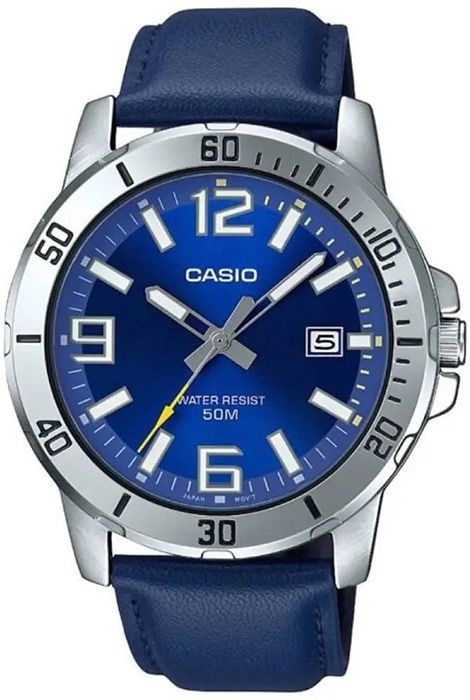 Кварцевые мужские наручные часы Casio Collection MTP-VD01L-2B с индикацией текущей даты  #1