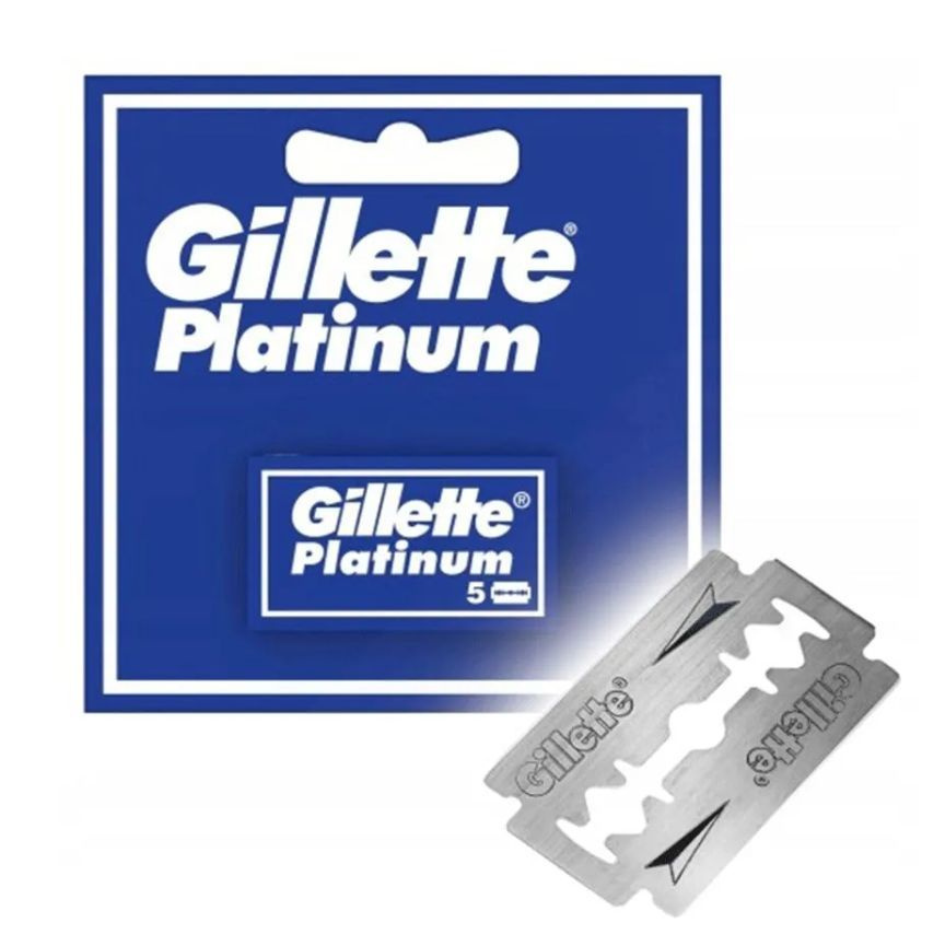 Сменные лезвия для T-образной бритвы Gillette Platinum 2 пачки #1