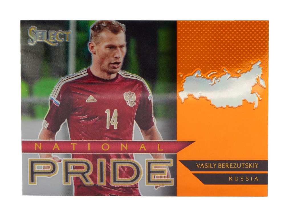 Коллекционная карточка Panini Select National Pride 2015-16 Orange - #34 Василий Березуцкий  #1