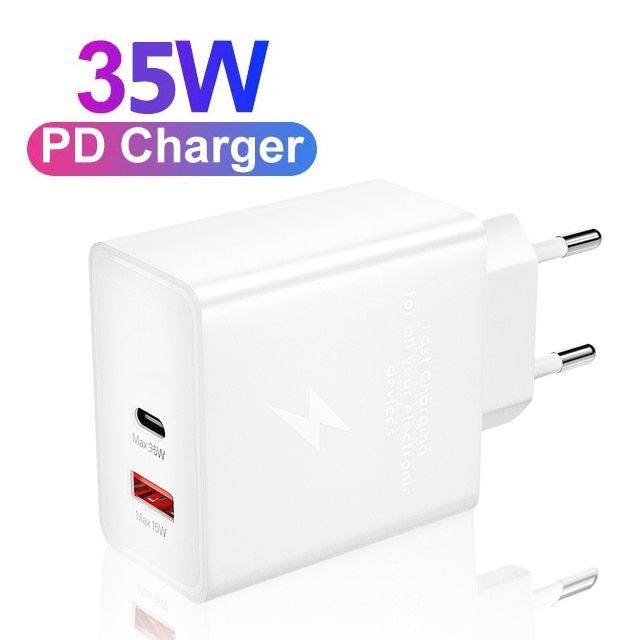 Сетевое зарядное устройство для Samsung 65W PD Power Adapter Trio USB-C x 2 Ports, USB-A Port, Белый #1