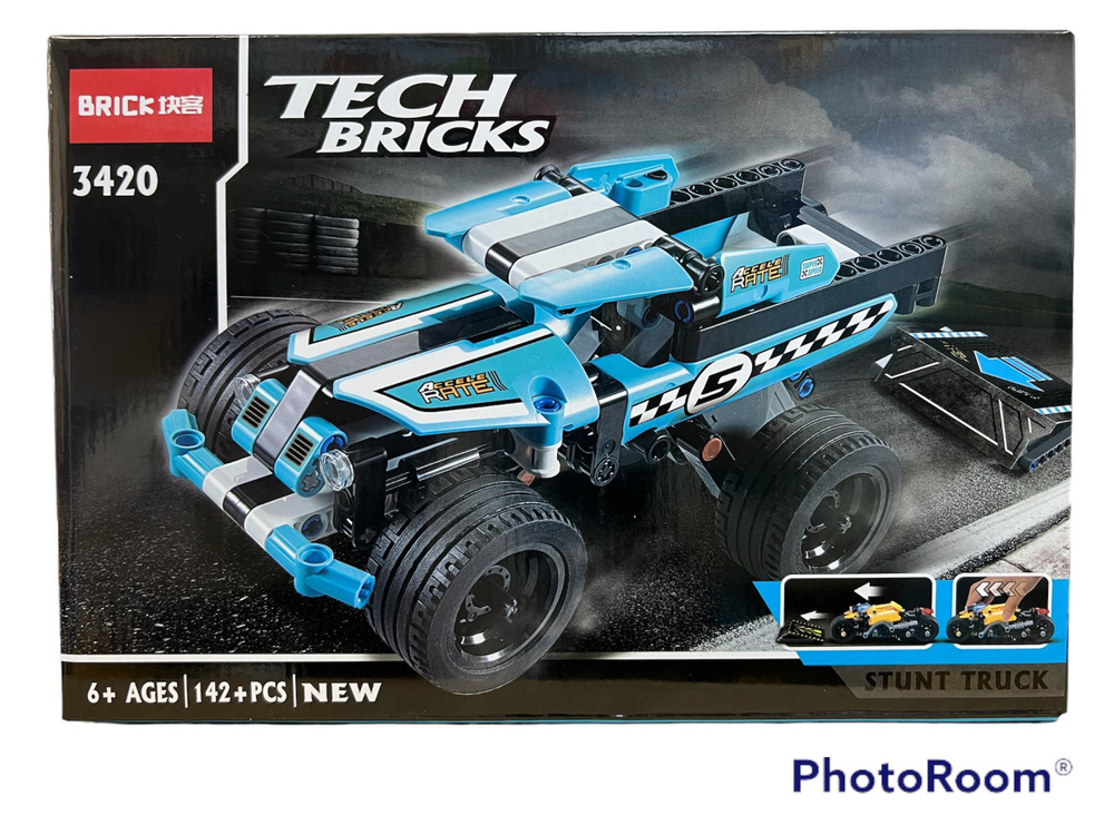 Конструктор 3420 TECH BRICKS Гоночная машина 142 детали (Техник/Подарок для мальчика/Лего совместимый) #1