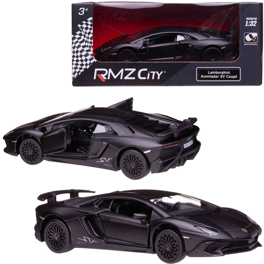 Машинка металлическая Uni-Fortune RMZ City 1:36 Lamborghini Aventador LP 750-4 Superveloce (цвет черный #1