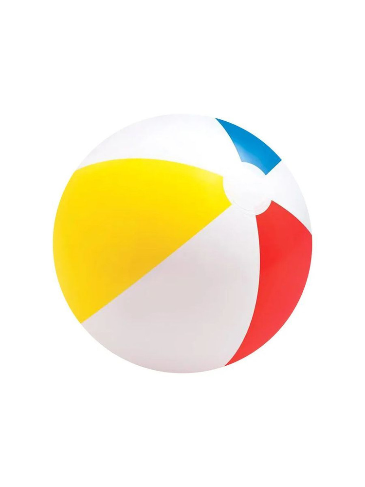 Мяч пляжный "Цветной", диаметр51 см, от 3 лет, 59020NP INTEX #1