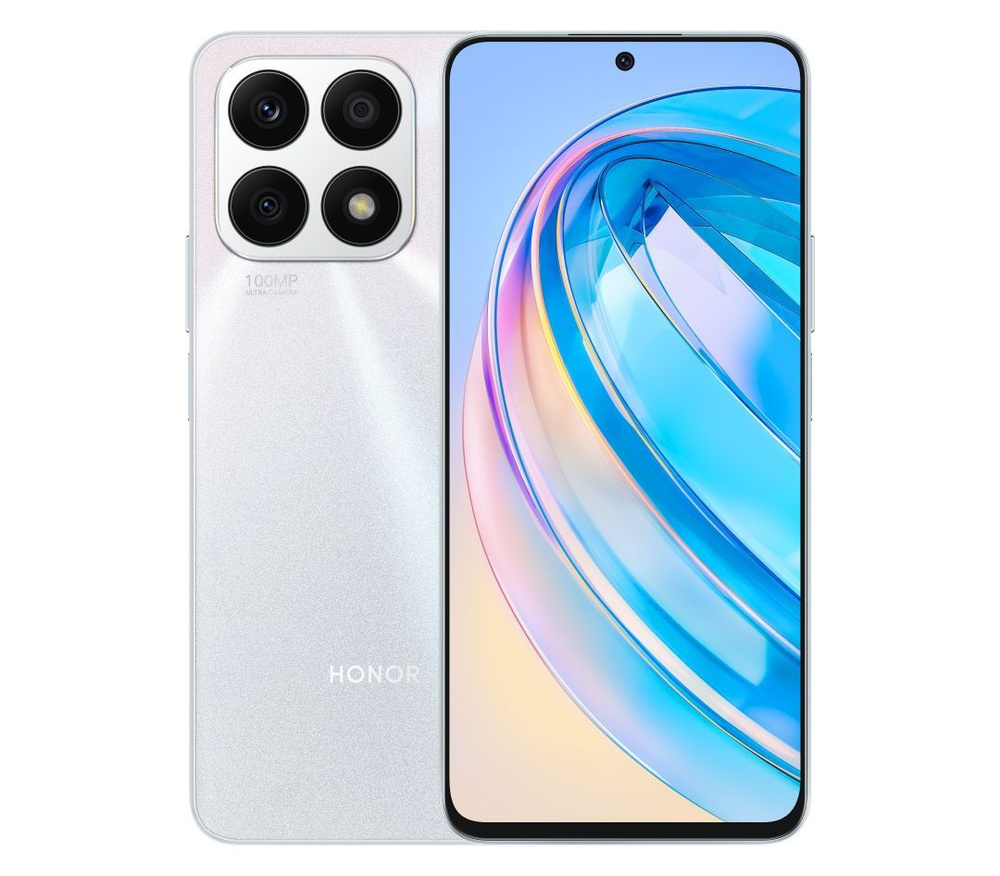 Honor Смартфон X8a Ростест (EAC) 6/128 ГБ, серебристый