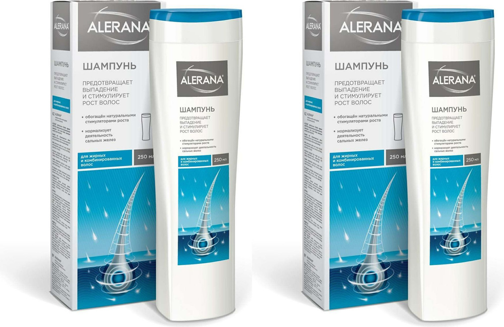 Шампунь Alerana для жирных и комбинированных волос, комплект: 2 упаковки по 250 мл  #1