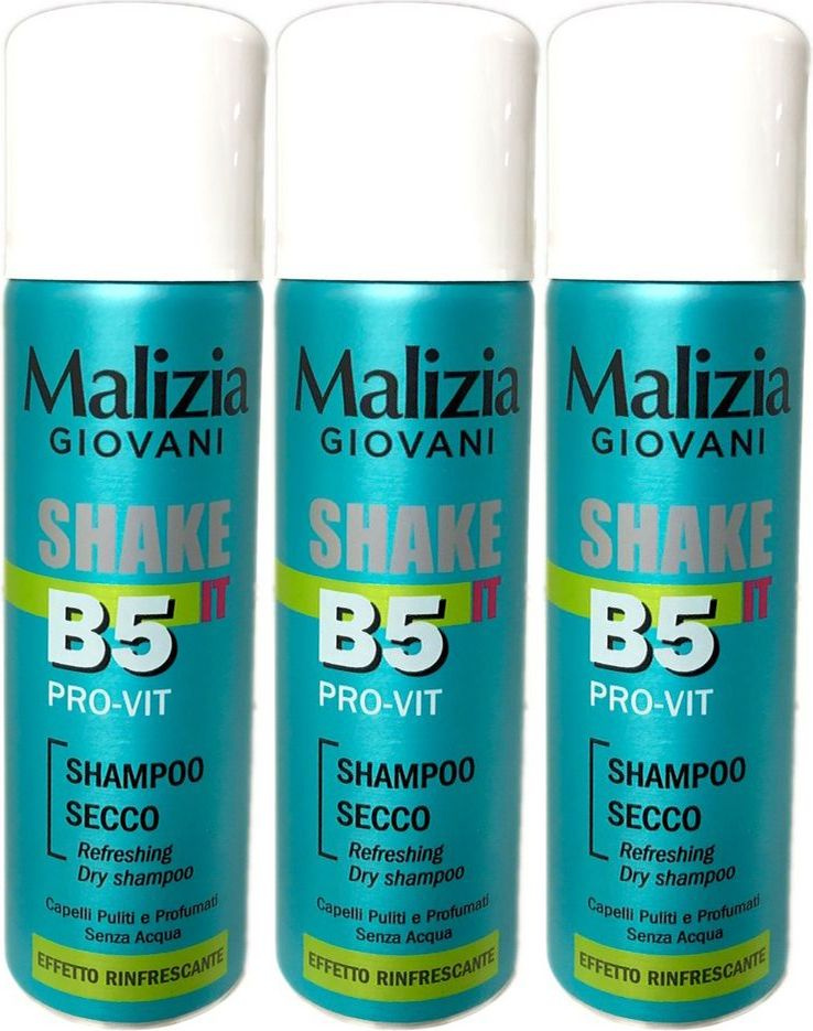 Сухой шампунь Malizia Giovani Pro-Vitamine B5 для всех типов волос, комплект: 3 упаковки по 200 мл  #1