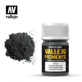 Пигмент Vallejo Pigments - 73114 Dark Slate Grey (Темно-серый шифер)35ml. #1