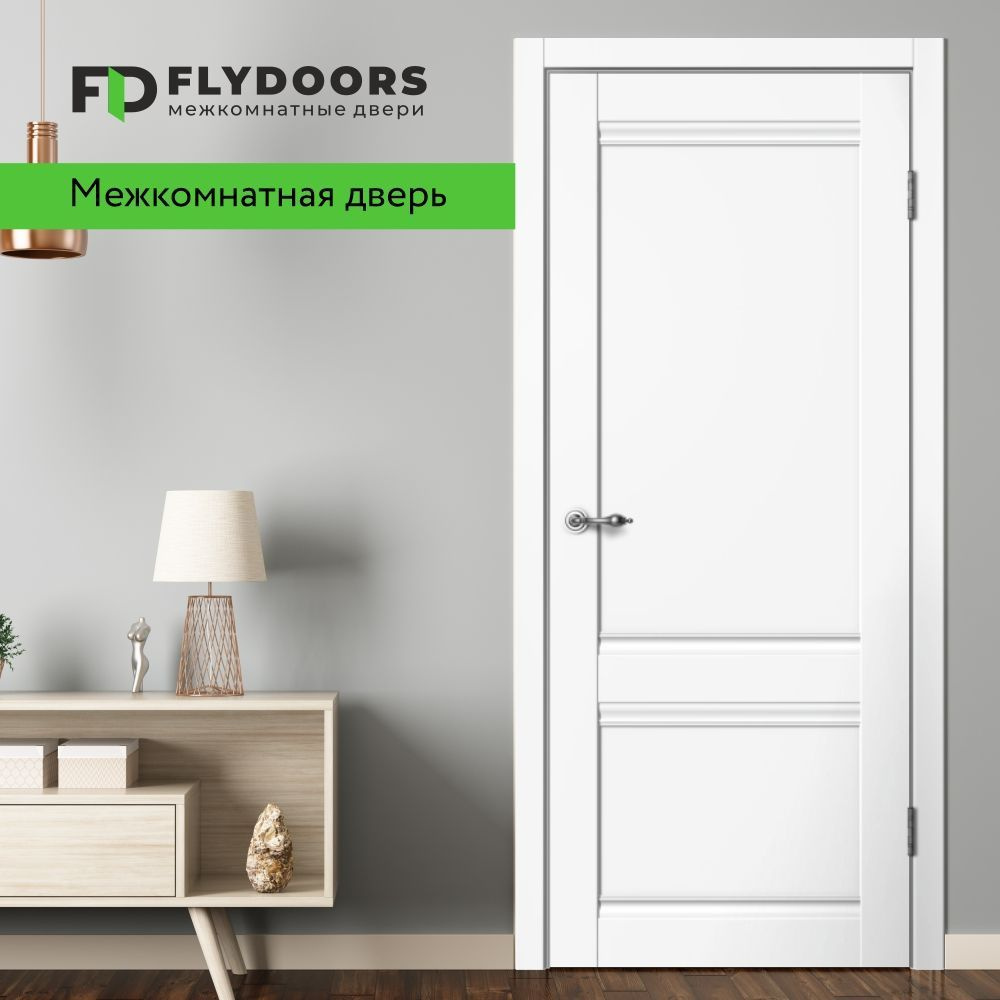 Дверь межкомнатная FLYDOORS комплект Classic С01 ПГ, цвет Белый, 600*2000  #1