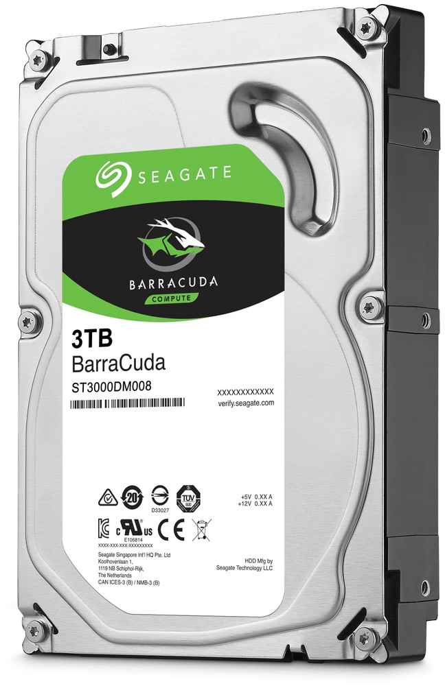 Seagate 3 ТБ Внутренний жесткий диск BarraCuda HDD 3,5" (ST3000DM008) #1