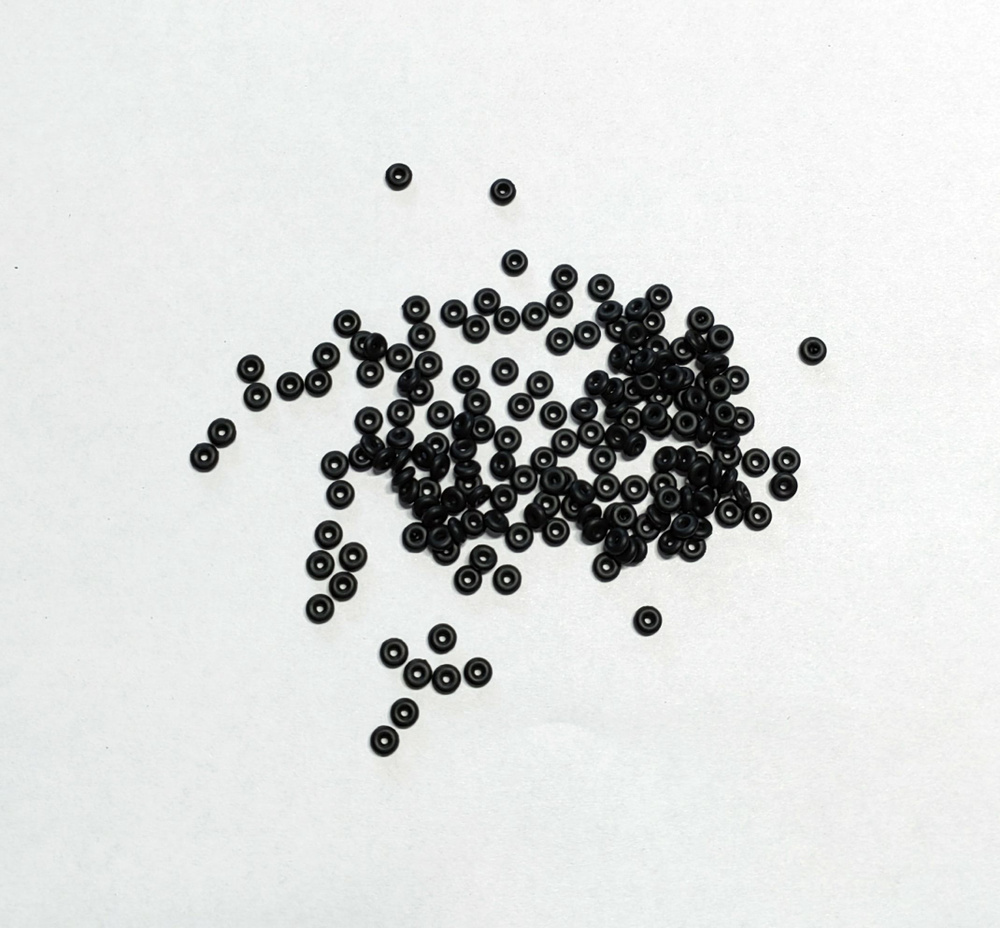 Прокладки нитриловые (NBR) толщиной 2 мм, диаметр внешний 5 мм, диаметр внутренний 1 мм (50 шт.)  #1