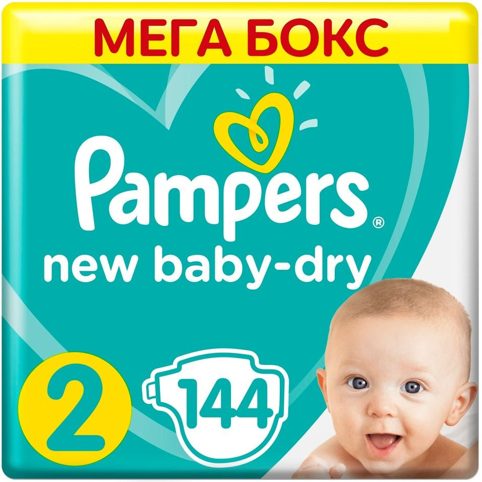 Подгузники Pampers New Baby-dry №2 4-8кг 144шт #1